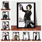 Плакат Kuroshitsuji из японского аниме, холст, живопись, настенные художественные принты, для кабинета, для подростков, гостиной, спальни, эстетическое украшение, безрамочные фрески