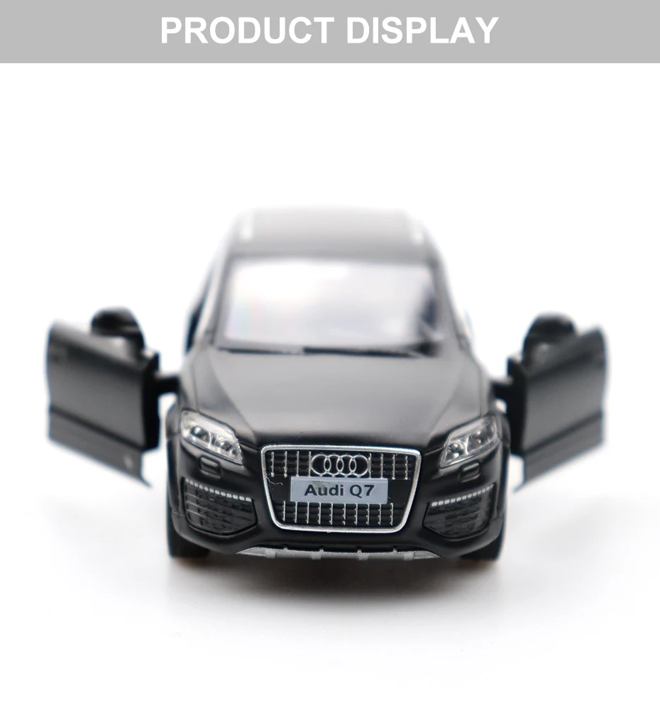 1:36 AUDI Q7 черный автомобиль высокого моделирования сплава литья под давлением модель автомобиля Вытяните назад коллекция для детей подарки Youwant игрушка
