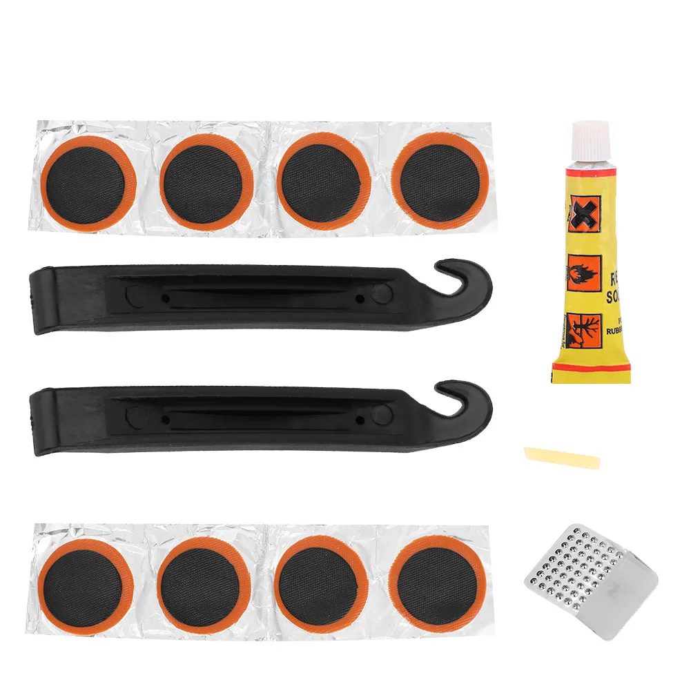 

Tire Patch Mini Portable Tire Self-Adhesive Patch File Levers Bike Tires Puncture Repair Tools Kit Cycling Repair Accessories