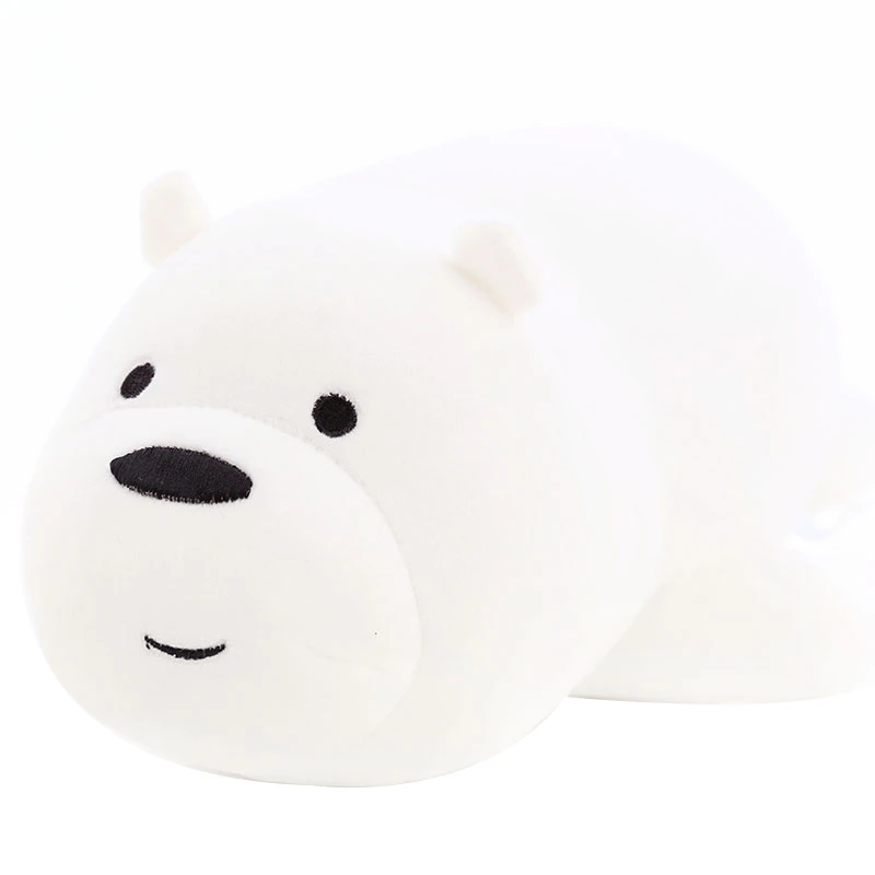 white bear 1 шт. голый медведь, плюшевая игрушка, лежащий медведь, панда, плюшевая игрушка, милый серый белый медведь, панда, плюшевые игрушки для детей, кавайная Кукла Детская, подарок - Цвет: white bear