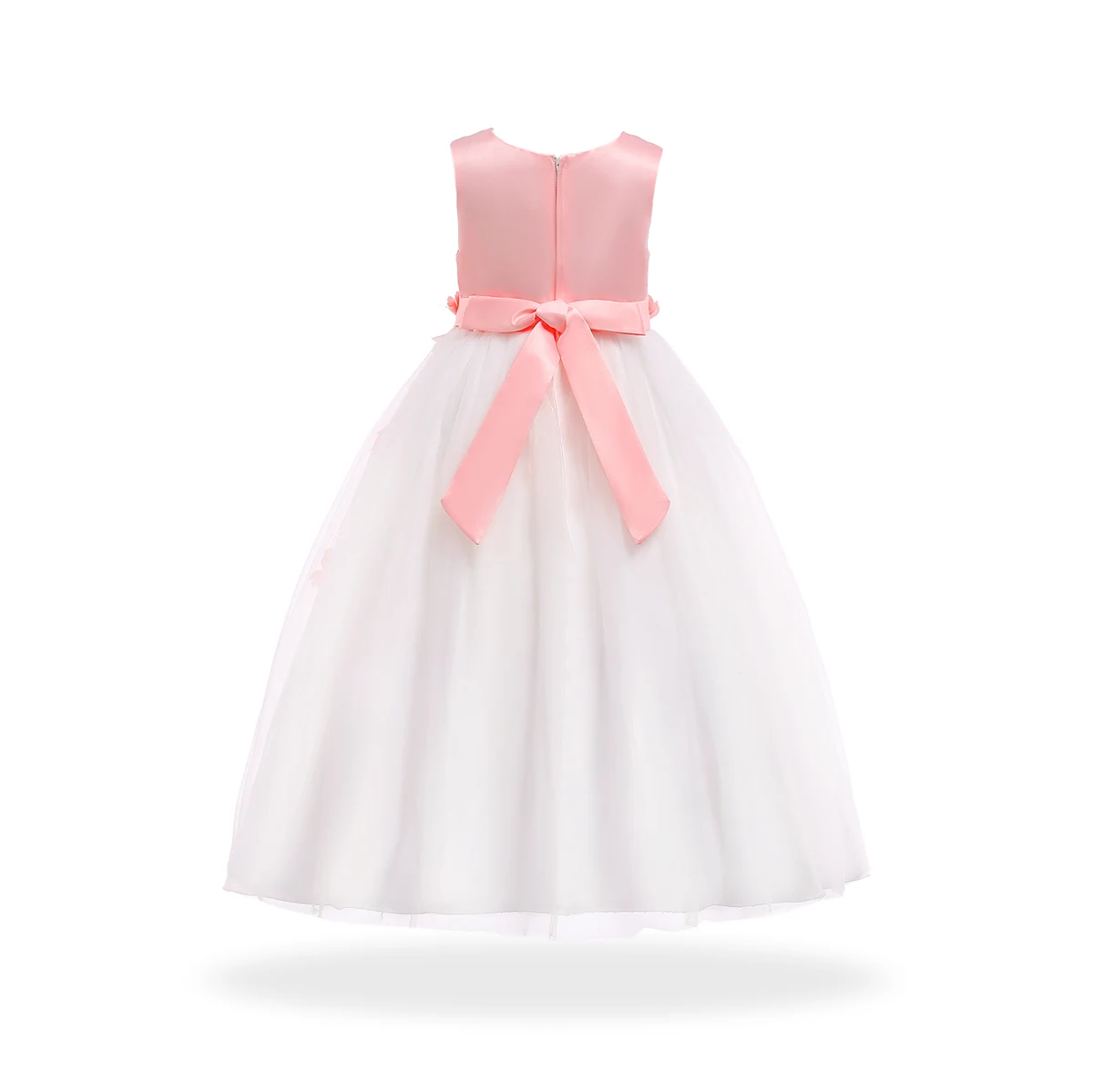Free Shipping Ankle Lenght Girl Party Dress 2021 New Arrival Child Pageant Dresses patchwork Flowers Kids Evening Gowns Lavender |