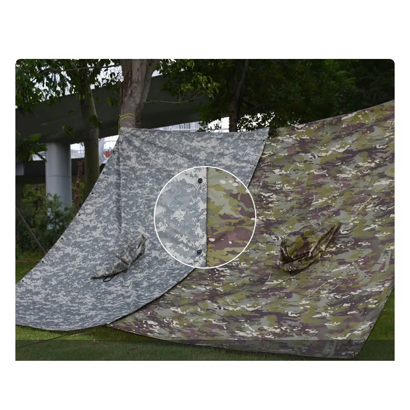 Женский плащ пончо MENFLY камуфляжный дождевик с диагональным воротником из леса и