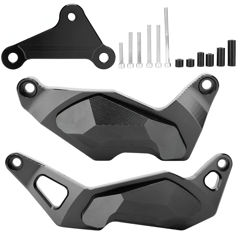 

3 шт., защитные слайдеры двигателя, защитная накладка для Kawasaki ninja400 17-18 (черный)