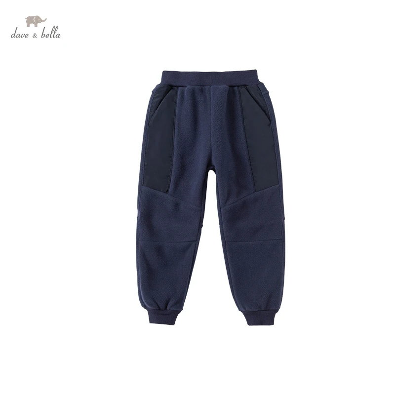 

DKH19415 dave bella winter 5Y-13Y kids boys fashion solid pockets pants children boutique casual full-length pants