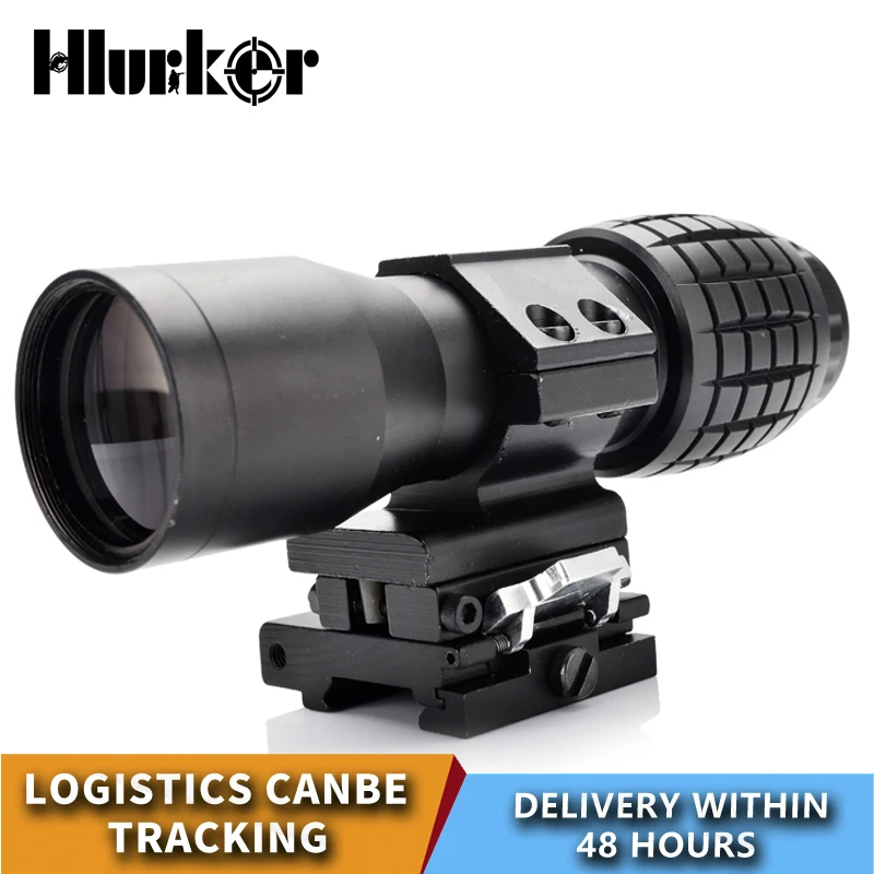 Тактическая увеличительная линза для страйкбола 4X фокус регулируется с откидной