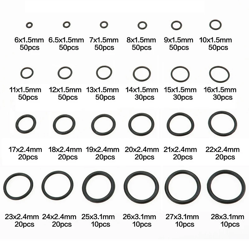 740 шт. уплотнительные кольца резиновое Силиконовое уплотнительное кольцо из NBR