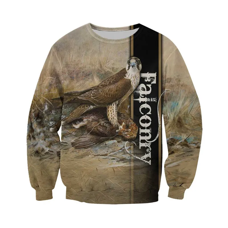 

New 3D full body print Falcon Hoodie Pullover fall winter crew neck casual Sweatshirt