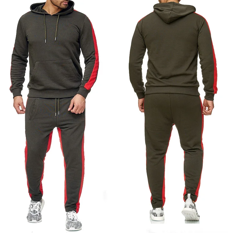 

New 2020 Spring Men suits Fashion casual Sweatshirt High Quality Comfortable Pullover Men Hoodies+Pants Suit 2Pcs
