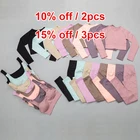 Комбинированный бесшовный комплект для йоги, Женская Спортивная одежда для тренировок, одежда для тренажерного зала, костюмы для фитнеса с длинным рукавом, спортивный бюстгальтер + леггинсы