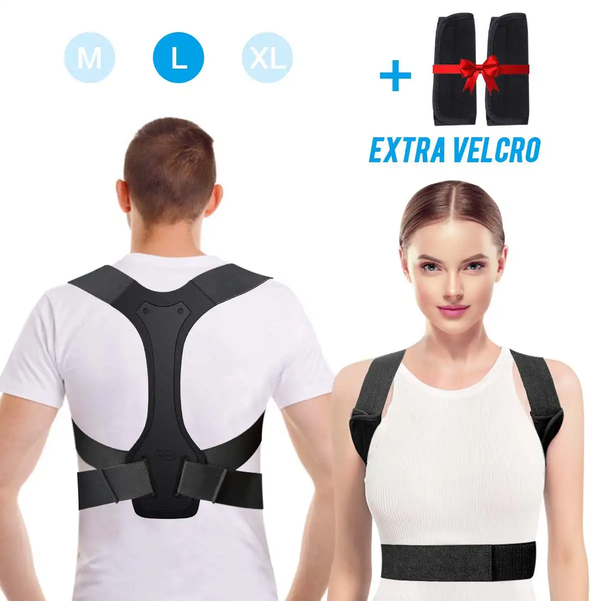 

SGODDE Adjustable Posture Corrector Belt Back Shoulder Spinal Support Physical Therapy Health Fixer Men Women Correction Tape