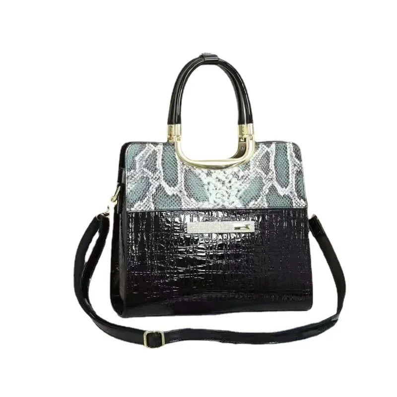 

Модная квадратная Женская сумочка со змеиным узором, женская сумка из лакированной кожи, роскошные дизайнерские сумки через плечо