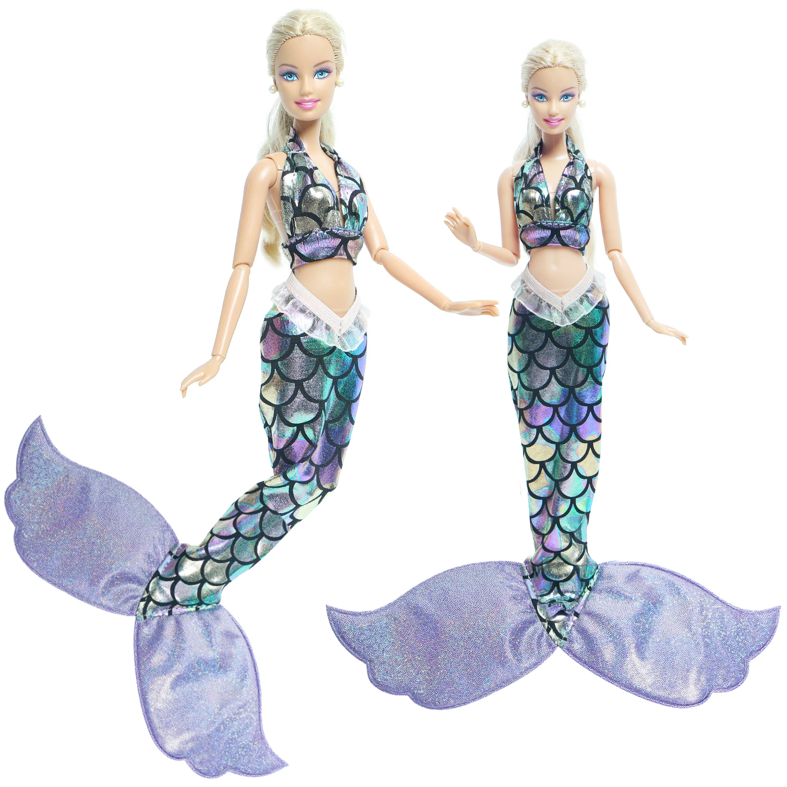 BJDBUS Кукольное платье ручной работы сказочная вечерние Русалка Хвост Платье Юбка