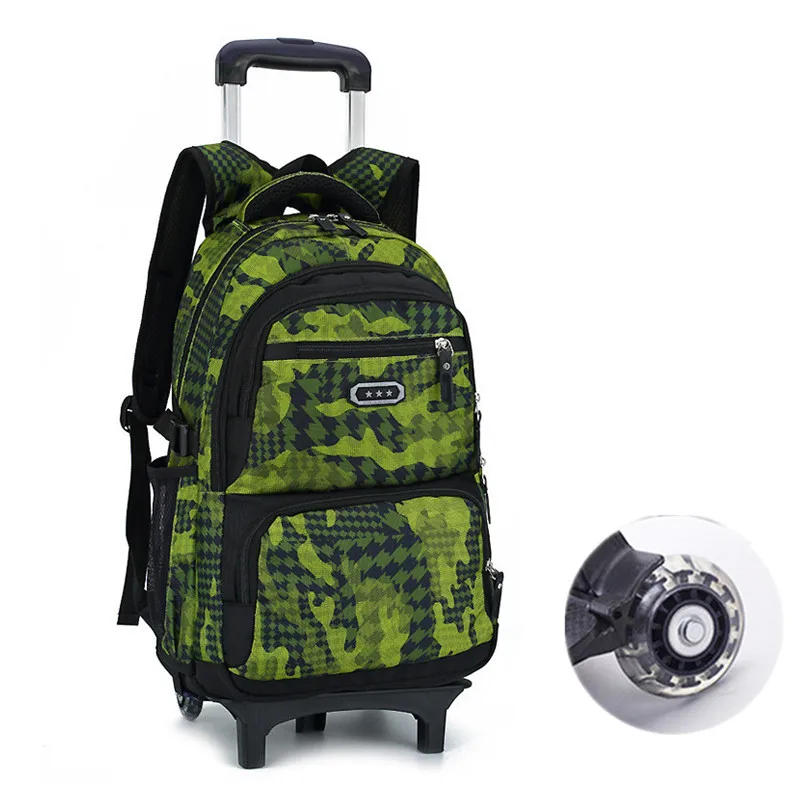 Рюкзак на колесиках для мальчиков школьный ранец 2 детский Дорожный чемодан