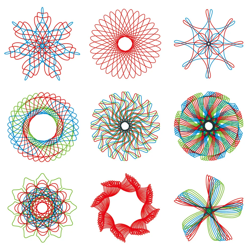 

Drawing toys Spirograph enfant 22pcs Interlocking Gears & Wheels Design Drawing Accessories Creative Educational Kids Toys