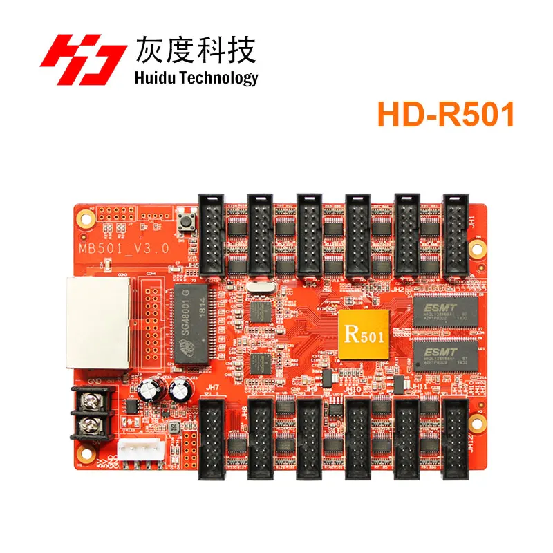 Карта памяти Huidu R501 Φ порты 12x Hub75 поддержка 1/32 сканирования светодиодный видео