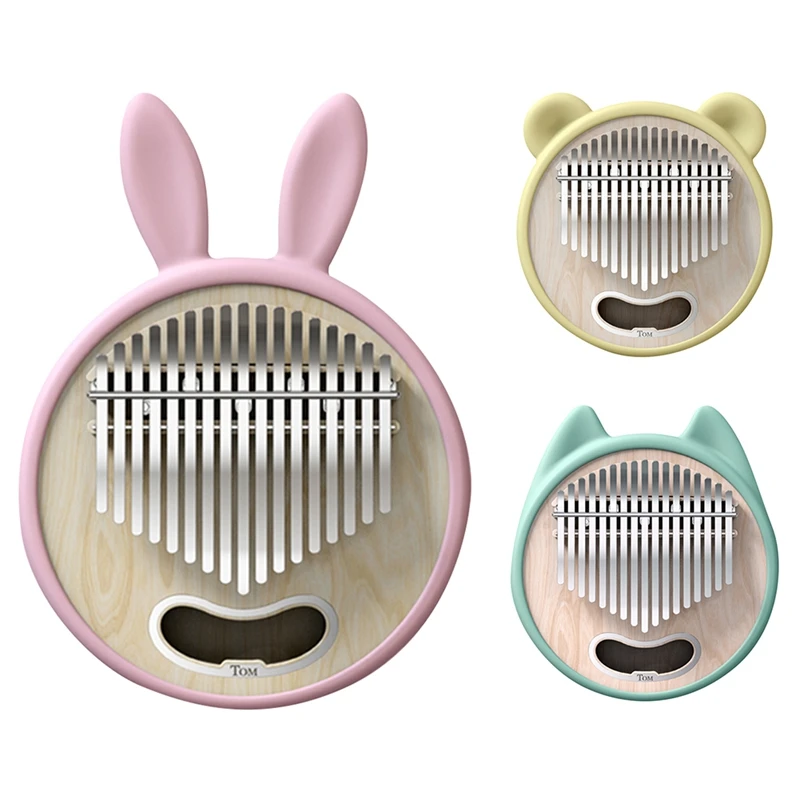 

TOM 17 Key Thumb Piano Animal Wood Kalimba with Silicone Cover Gift