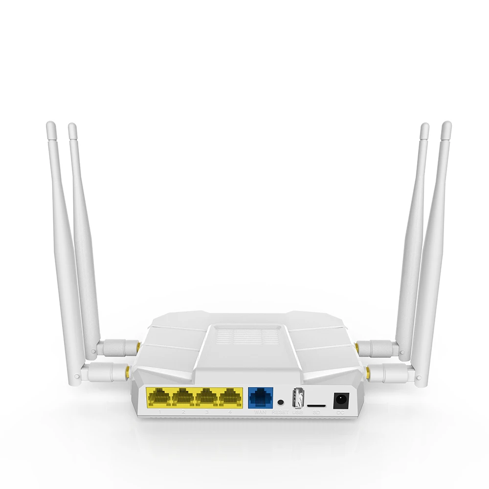 Unlock 1200Mbps Wireless Router 4g Sim Card 2.4g&5.8g Gigabit Router Support With SIM Card Slot And 4pcs External Anten