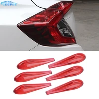 6 pieceset acrylic car bumper strip car spoiler bumper strip airflow sticker anti collision sticker car auto tail light sticker