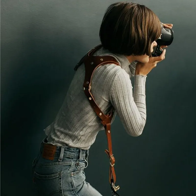 Кожаный ремешок для камеры цифровые аксессуары Воловья кожа один и двойной