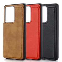 simple plain pu leather credit bank card holder case for huawei p40 p30 pro mate30 pro p40 lite 5g shockproof protective soft