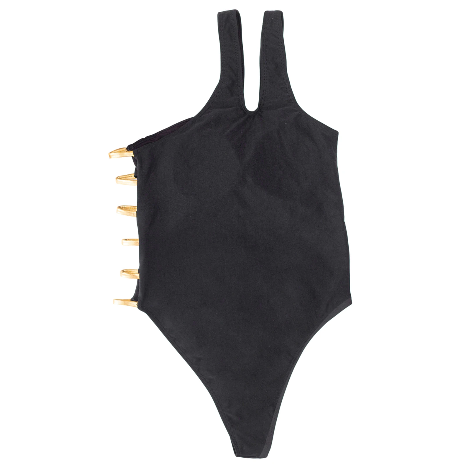 

Women Casual Swimwear, Black Hollow Out One-shoulder Sleeveless , S/ M/ L