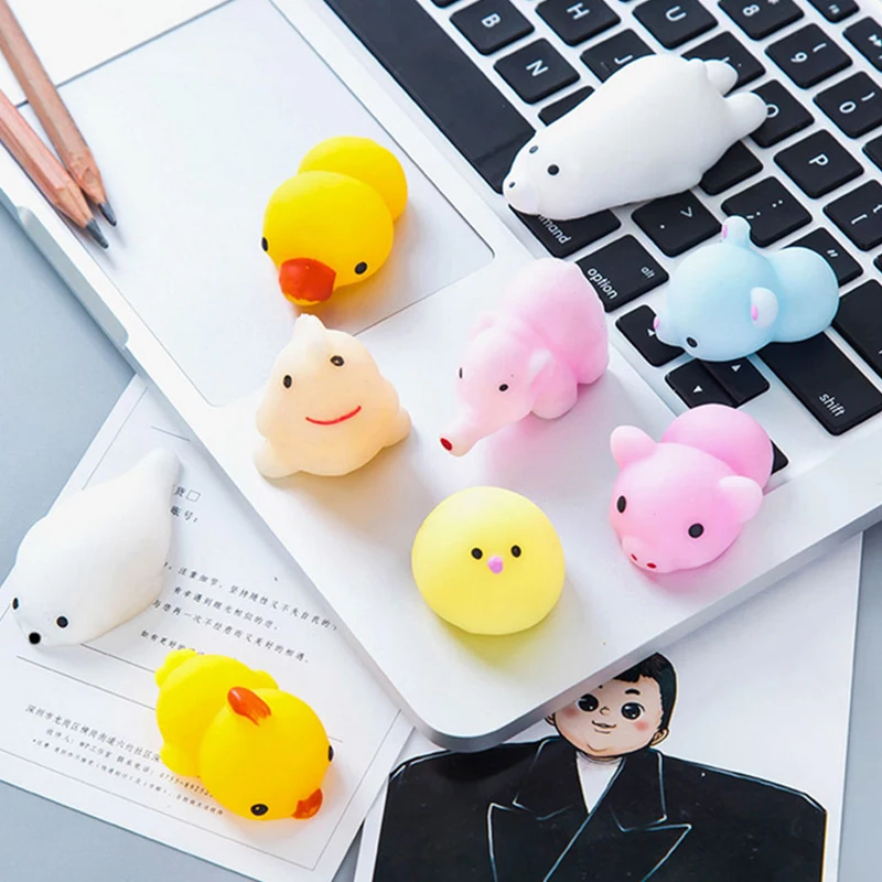 Сжимаемые пищащие игрушки мягкие антистрессовые прочные забавные резиновые