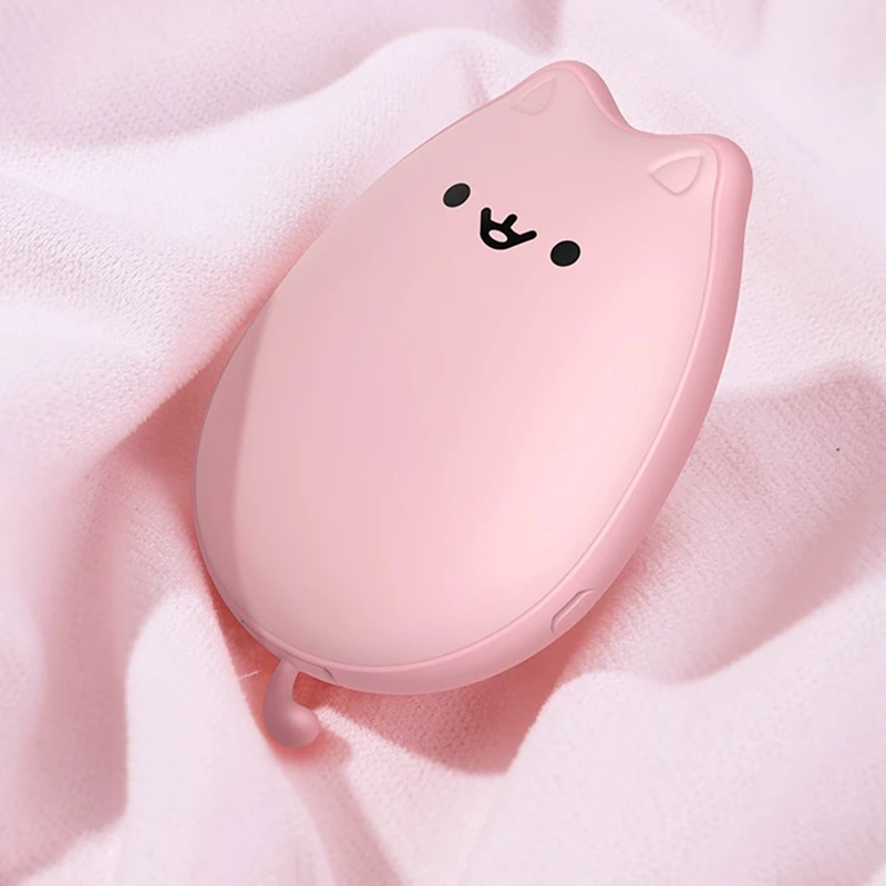 Милая зимняя мини грелка для рук с мультяшным медведем портативная зарядка через