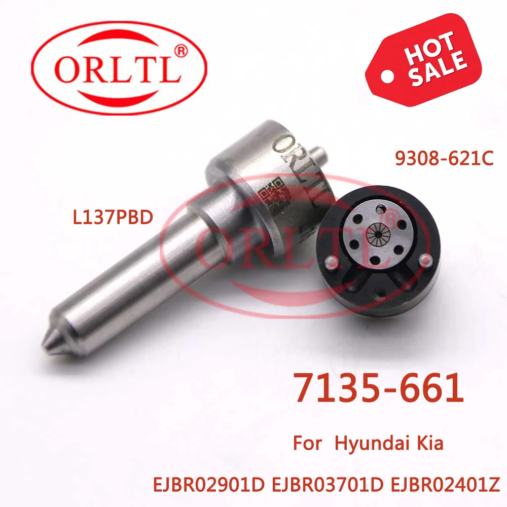 

ORLTL 7135-661 Common Rail Injector Repair Kit Nozzle 9308-621C Valve L137PRD D137 For KIA EJBR02401Z, EJBR03701D(33801-4X810)