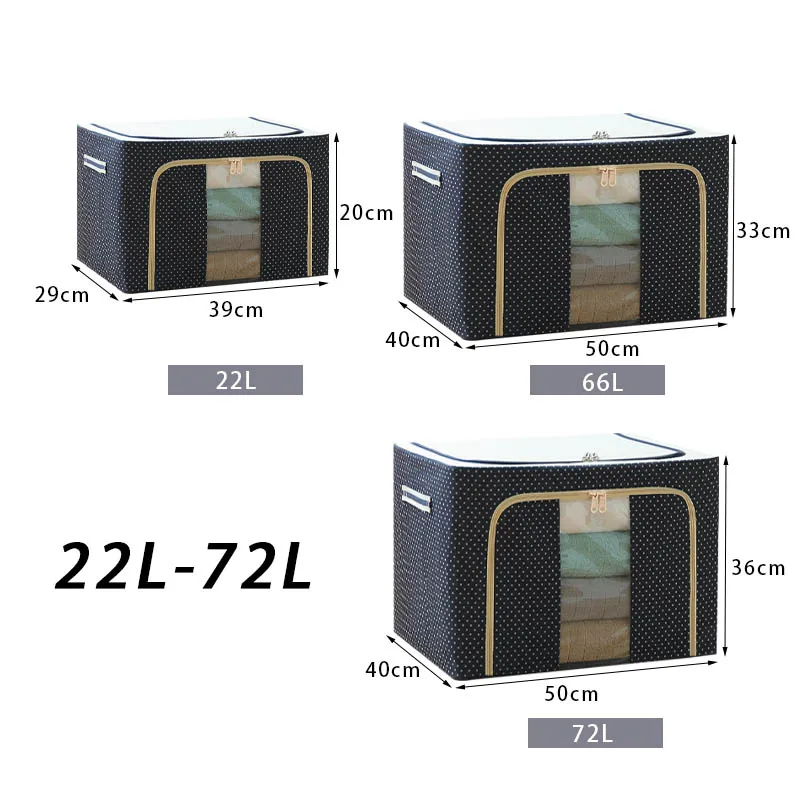 

Foldable Storage Bag Clothes Organizer Bag Waterproof Oxford Storage Box Clear Window Wardrobe Organizer Household Goods Handbag