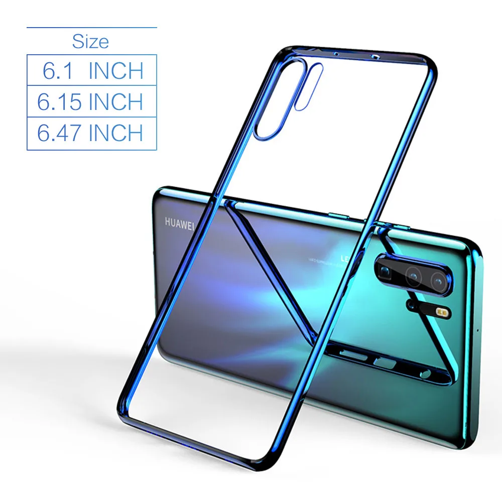 Чехол для Huawei P30 Pro с 3D лазерным покрытием роскошный мягкий прозрачный чехол из
