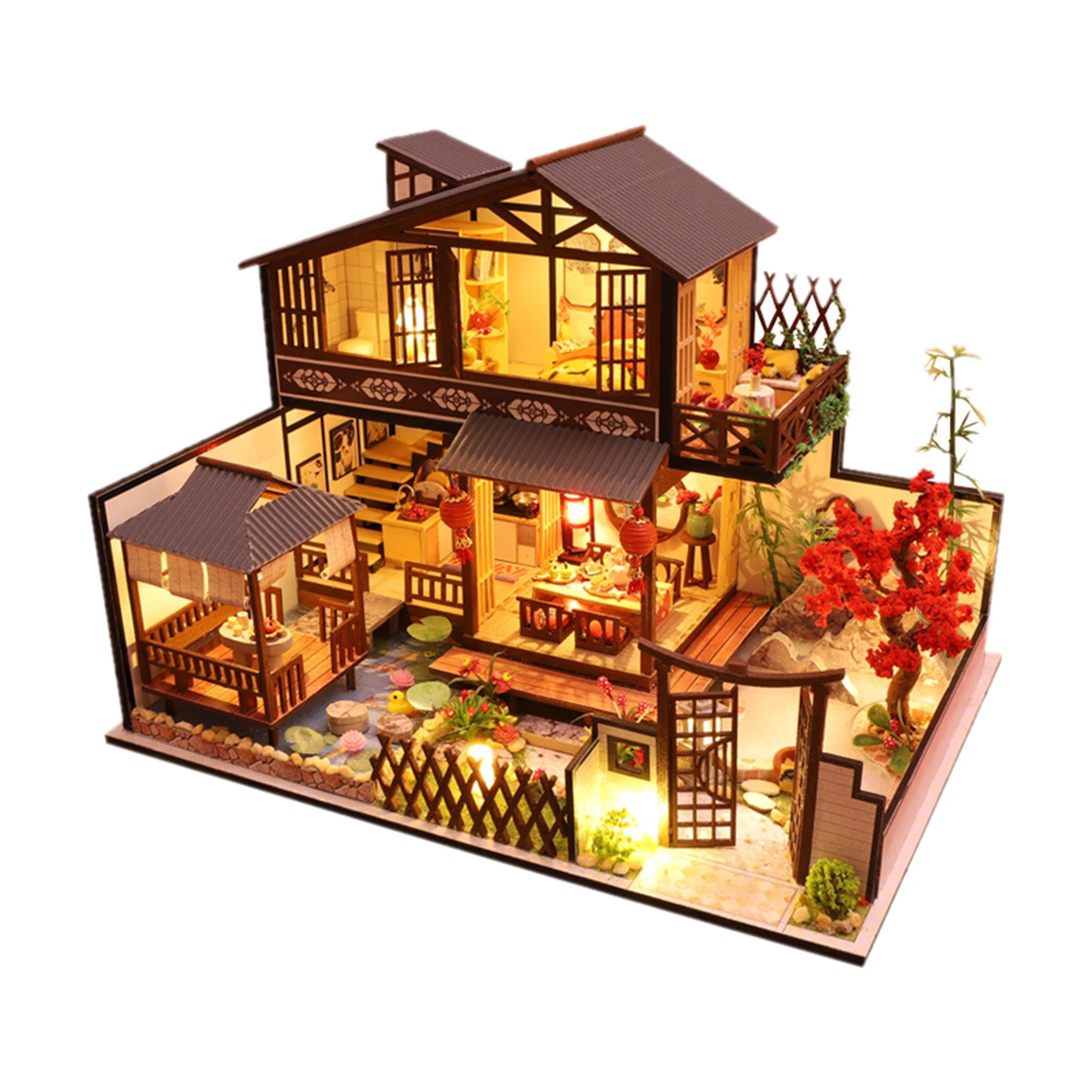 

DIY Christmas Miniature Dollhouse Kit Realistic Mini Mini House for Children Birthday Gift Girls