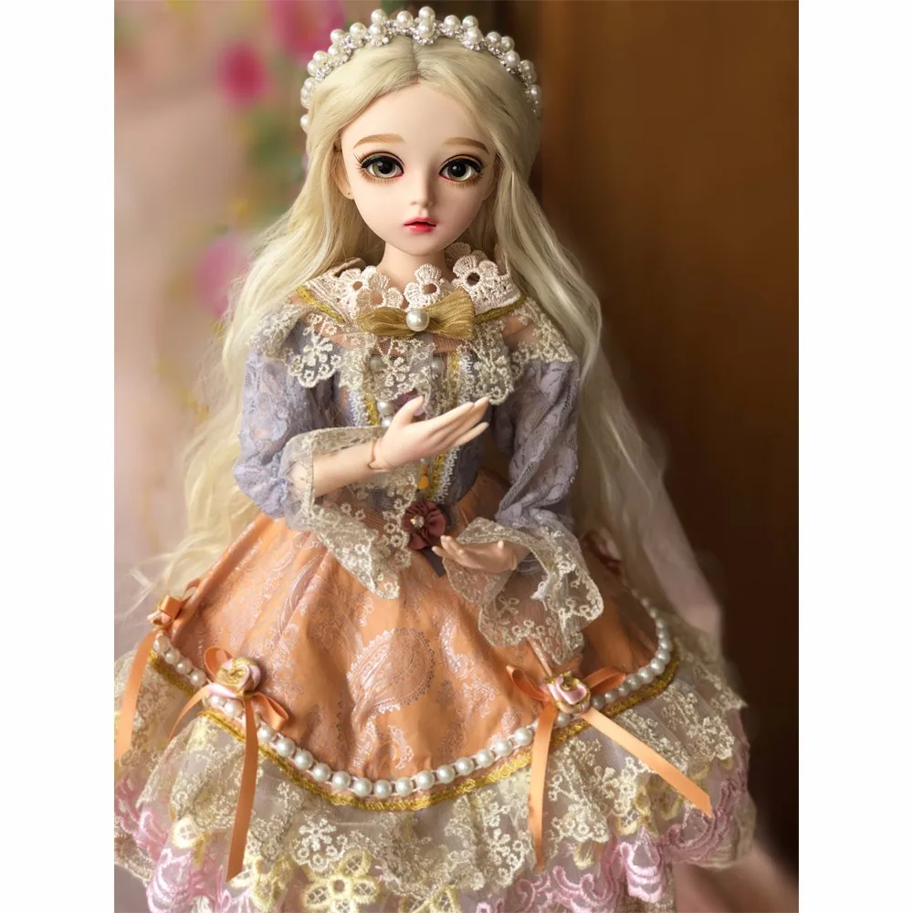 1/3 BJD кукла 60 см элегантная девушка коричневые глаза с одеждой ручной работы