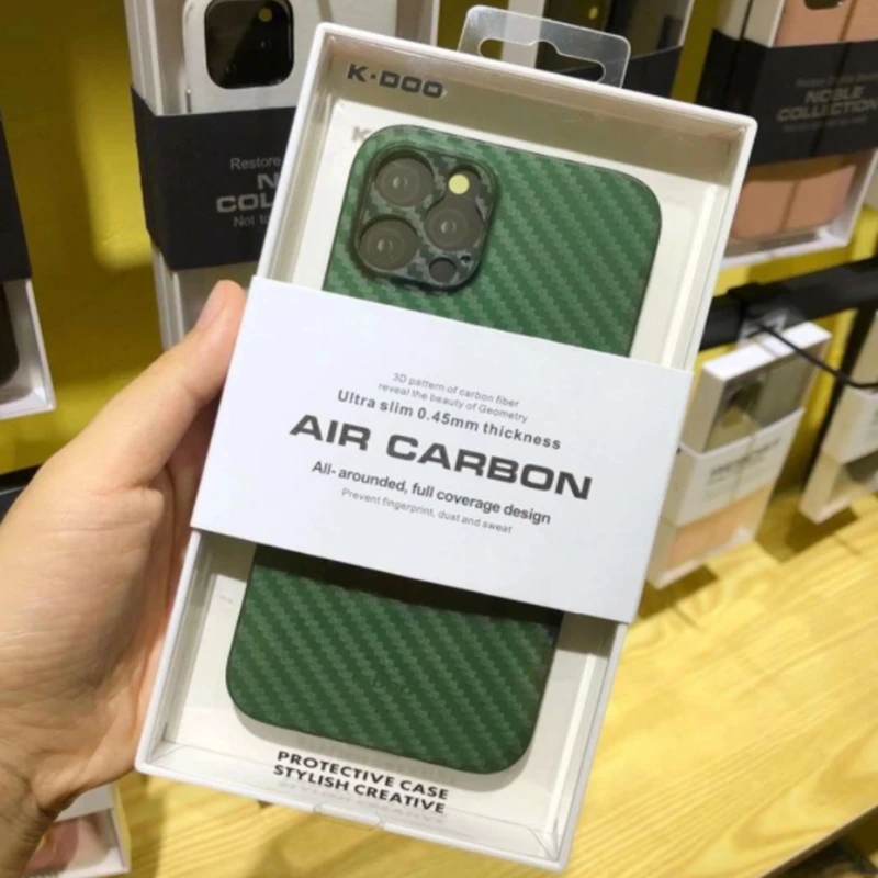 

Ultra-thin Real Pure Carbon Fiber Phone Case For iPhone 12Pro MAX 12Pro 11 Ultra Thin Carbon Fiber Pattern Lens Protection Cover