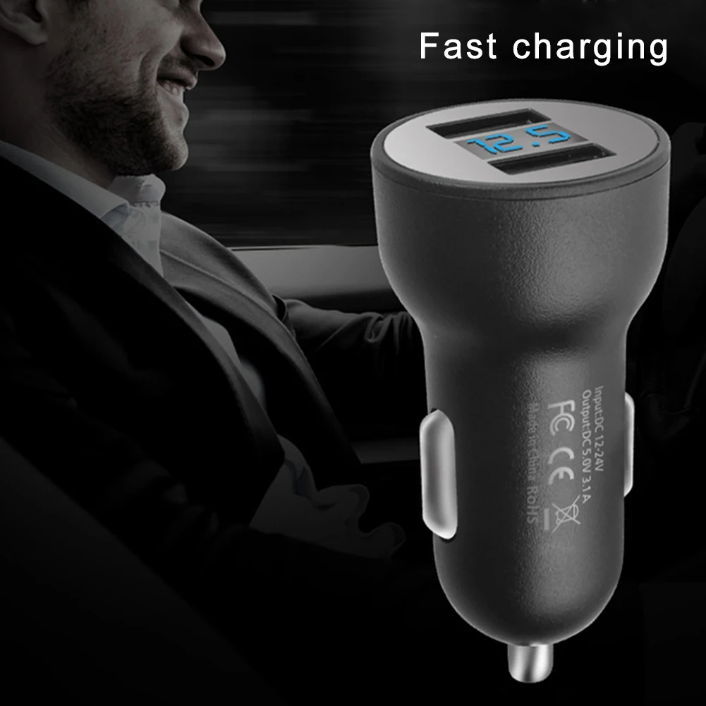 Автомобильное зарядное устройство с двумя USB-портами 12 В/24 В 3 1 А |