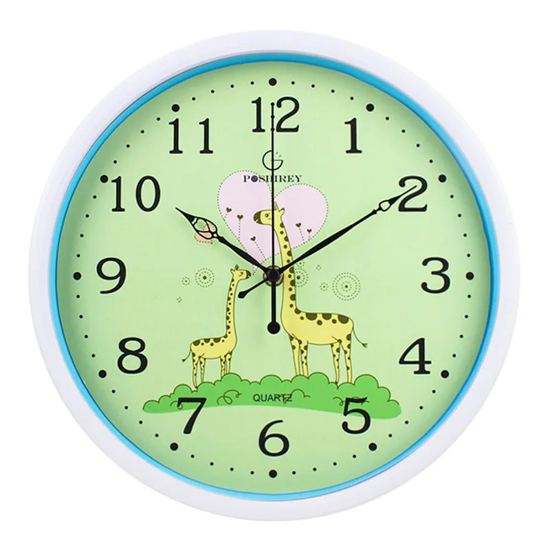 

MAX HOME 30cm Metal Wall Clocks Modern Thick Border Mute Hanging Watch Clock Cute Home Decor For Children Gift