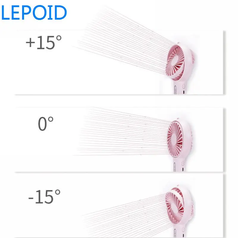 Lepoid Перезаряжаемые портативный мини-вентилятор 3-скоростной настольный