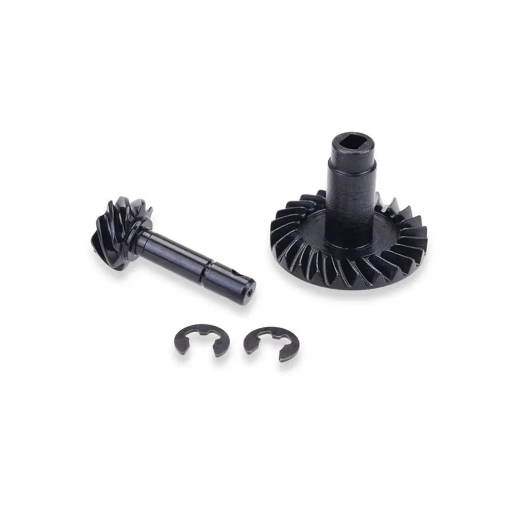 

8T 24T Hardened Steel Helical Heavy Duty High Pinion Bevel Gear Set for 1/10 RC Crawler Car Axial SCX10 90046 90047