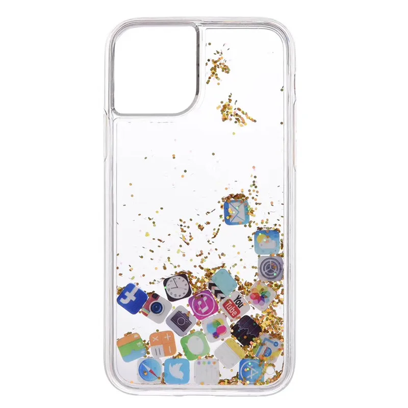 Flowing Liquid Sand App iCon TPU Capa Cases for iPhone 11 Pro Max XS MAX XR X 8 7 Plus 6 6S Ducks Swimming Cover Fundas |