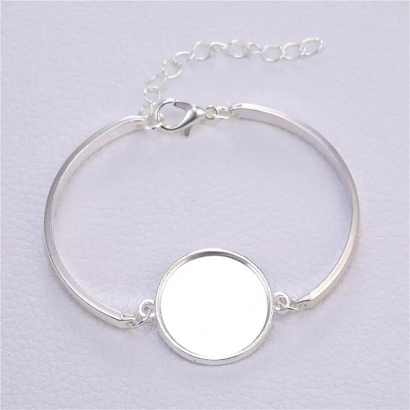 

5pcs Bracelet Cabochon Base Blank Bracelet Settings Cabochon Base Blank Fit 20mm Cabochon Cameo DIY Bracelets Findings