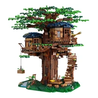 in stock 3117pcs new tree house the biggest tree model building blocks ideas 21318 bricks diy educational toys gift for children