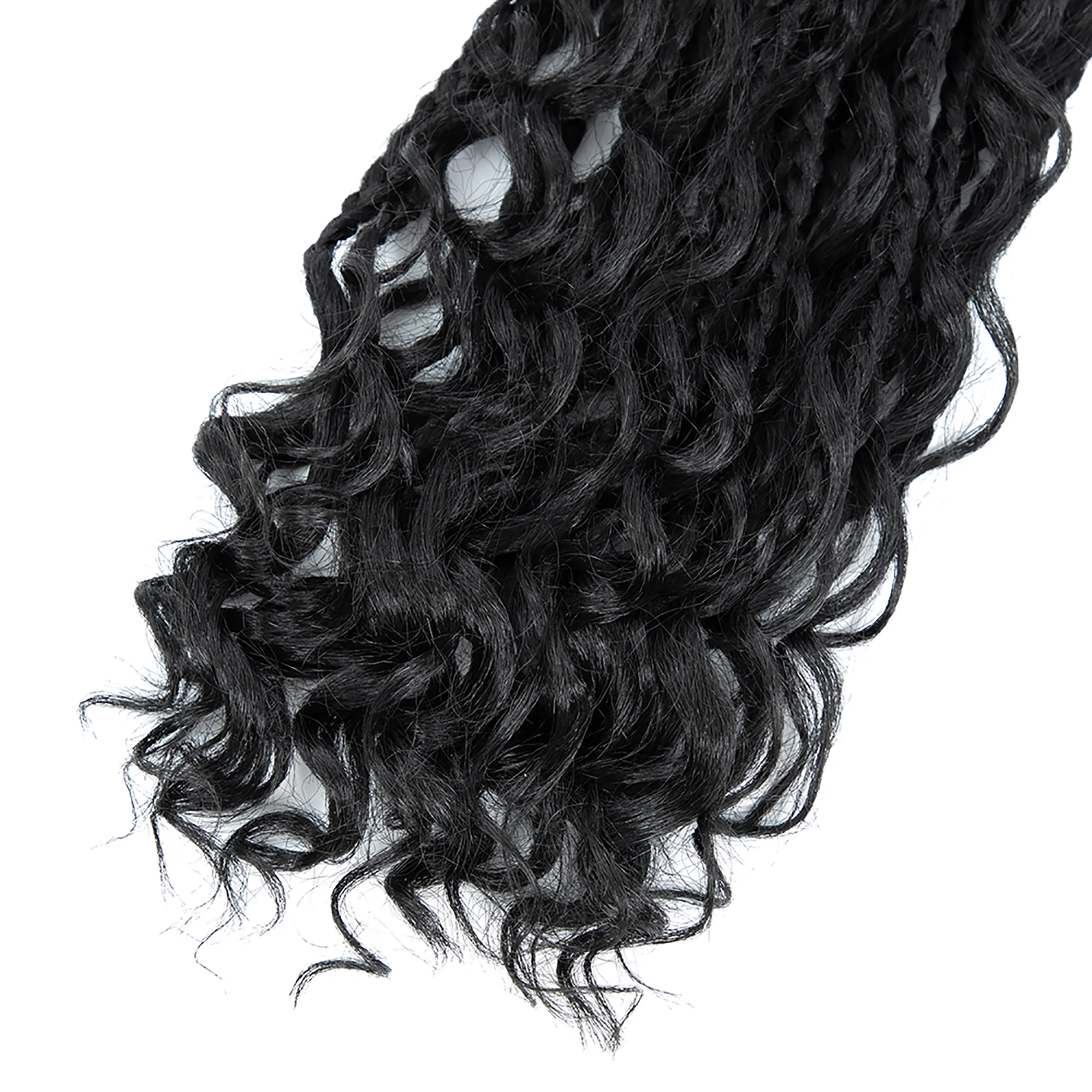 

20 Inch Goddess Box Braids Crochet Hair Bohemian Crochet Box Braids Curly Ends Crochet Braids Synthetic Braiding Hair For Black