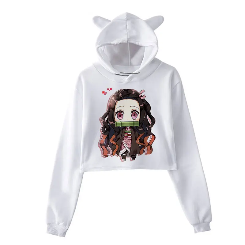 

FAKUNTN Kawaii Japanese Anime Demon Slayer Hoodies Female Harajuku Cartoon Kimetsu No Yaiba Printing Hoodie Korean Sweatshirts