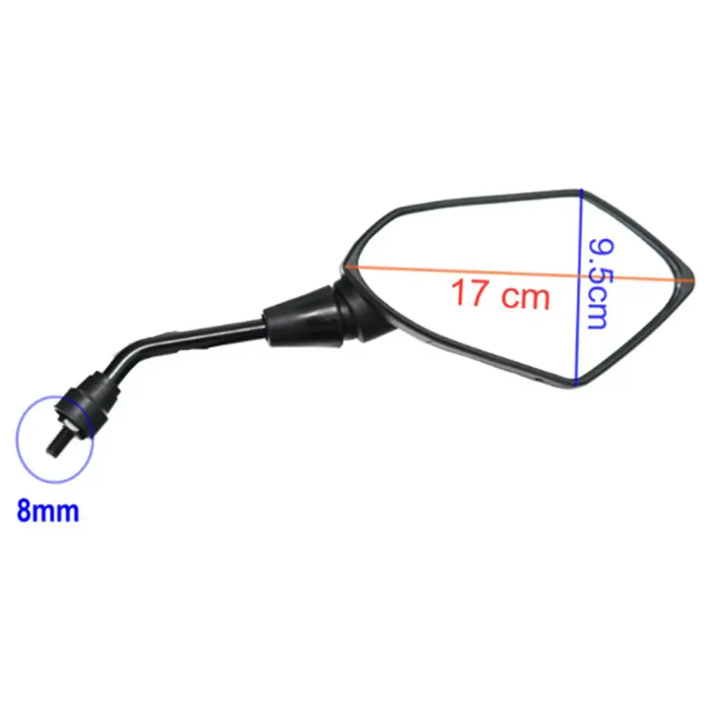 

2 Pieces Universal Motorcycle Rear Side Mirrors Diamond Pentagonal Rearview