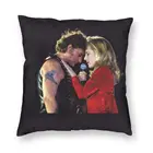 Наволочка с изображением Джонни Хелли и Сильви, декоративная наволочка из полиэстера, новинка, наволочки для подушки в стиле рок-музыки, французской певицы