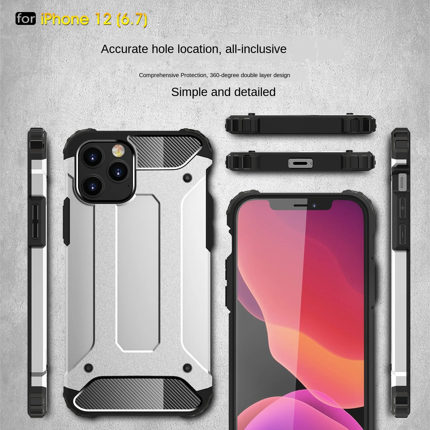 Противоударный чехол HYAIZLZ для iPhone 12 mini 11 Pro Max XR X XS SE2 7 8 6 Plus | Мобильные телефоны и
