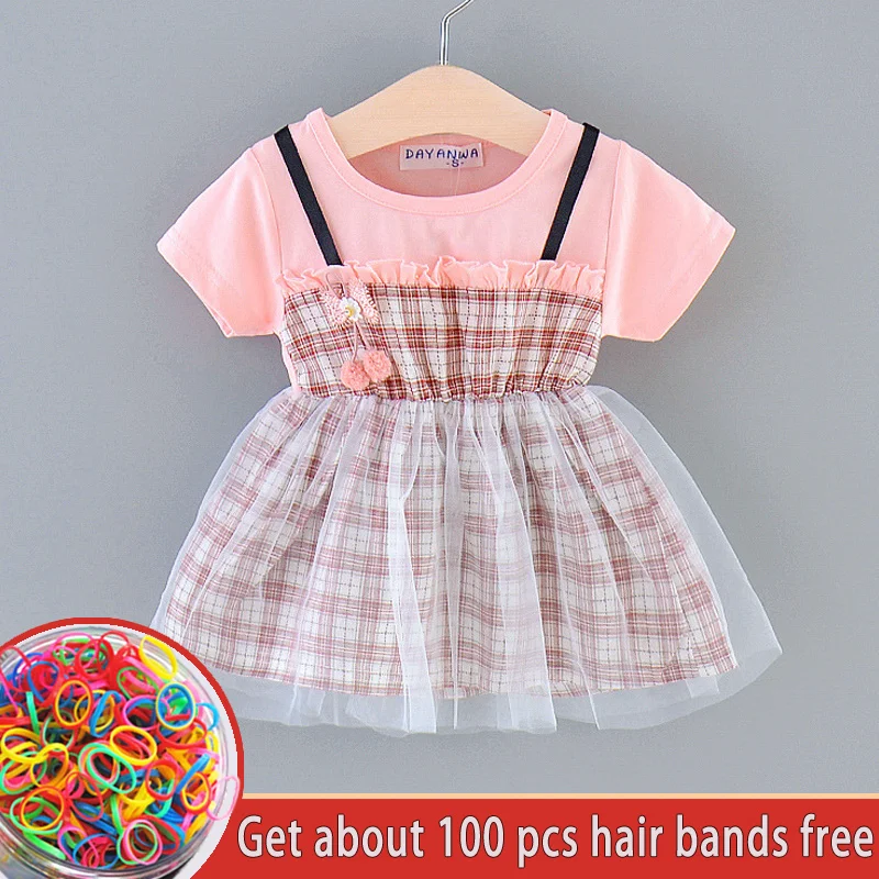 Новинка 2020 летние кружевные платья принцессы на бретельках для девочек детское