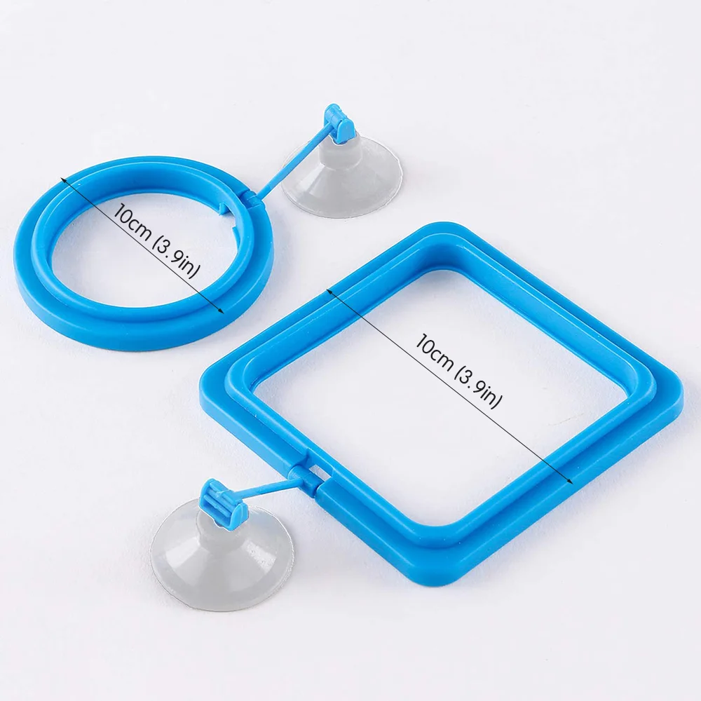 

Fish Feeding Aquarium Fish Tank Ring Feeder Floating Food Tray Feeder Square Circle Feeding Ring Aquarium Fish Pet Supplies