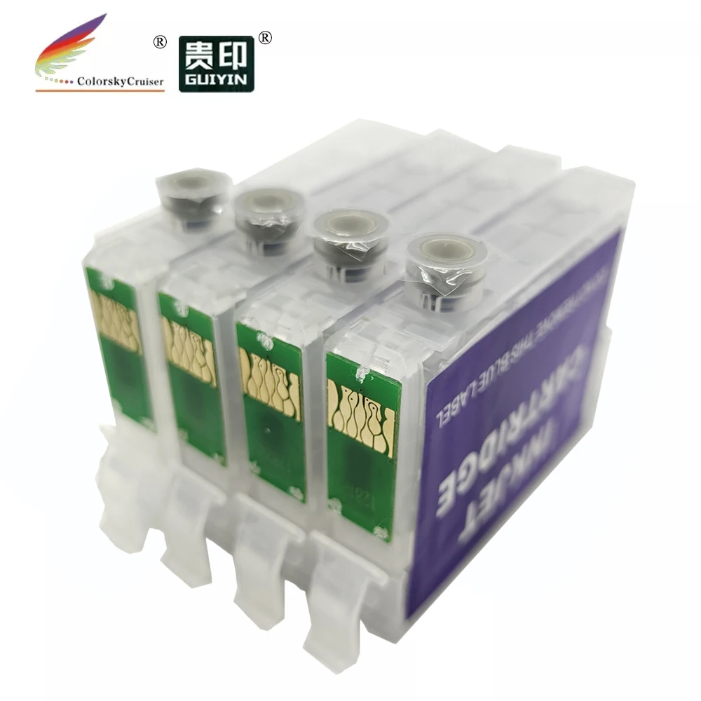 

(RCE1351) многоразовый Картридж для струйного принтера Epson T1351 T135 T133 Stylus T25 TX123 TX125 TX135 TX133 bk/c/m/y (с дугой)