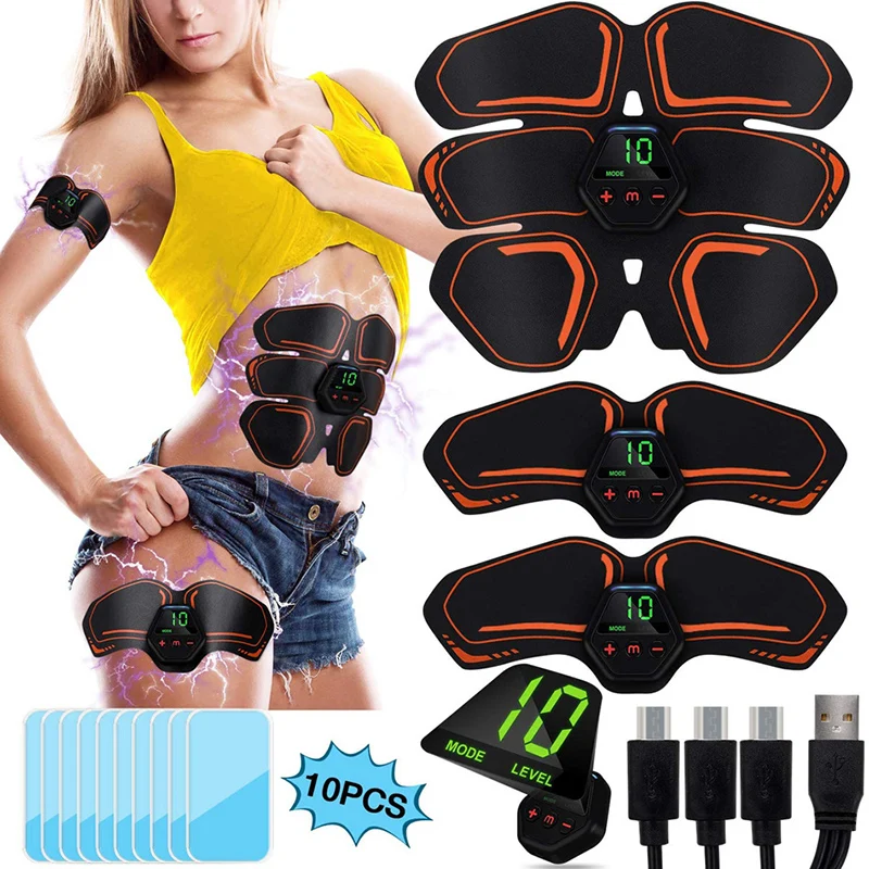 

Wholesale EMS Abdomen Stimulator Muscle Toner Abdominal Toning Belt Workouts Portable Training Home Office Fitness Equipment N66