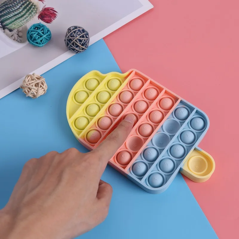 

Push Bubble Board Game i Stress Relief Toy Kids Push Bubble Ice Cream Board Game Gifts Children Fun Pressure Reduction